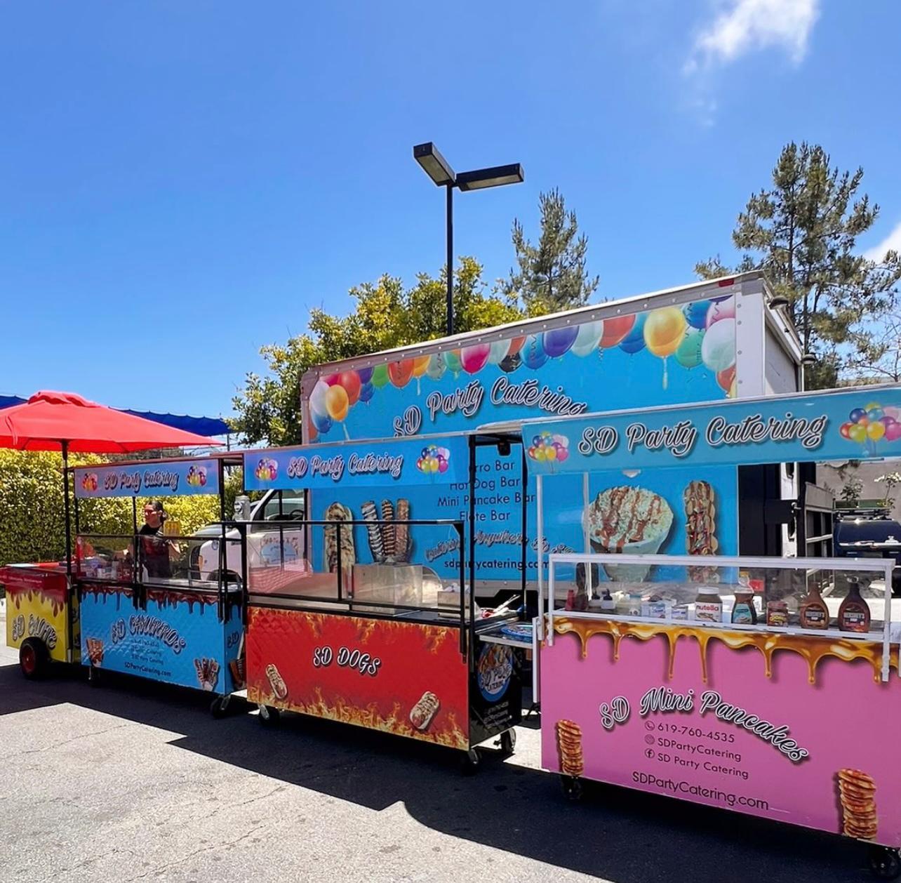 Churro and other carts lined up